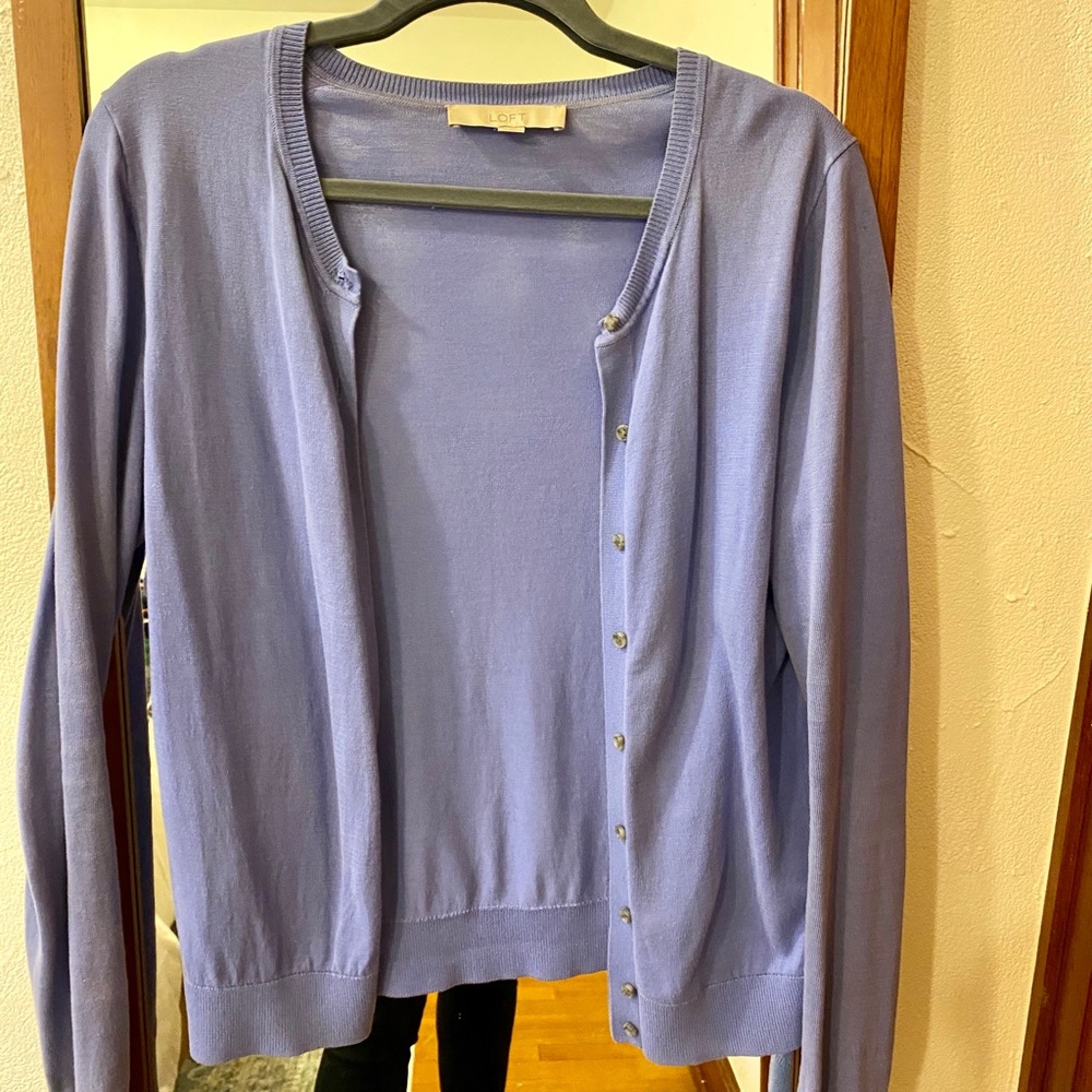 Blue cardigan